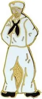 [VetFriends.com] Navy Sailor Hat Lapel Pin, Metal, no gemstone