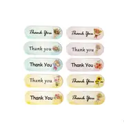Flower Thank You Tags, 50pcs Gift Tags with 50pcs String for Christmas Wedding Party Baby Shower Favors Birthday, Handmade Goods