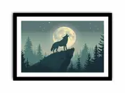 Wolf Art Framed print Poster