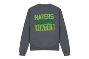 SpongeBob SquarePants Unisex Adult Haters Gonna Hate Sweatshirt (Charcoal) - UTTV12780