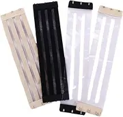 [Generic] Pack of 4 Women’s Bra Extender, 3 Rows x 3 Hooks Elastic Extensions Bra Strap Extender Set, Soft and Comfortable Bra Extension Strap, Women Bra Strap Extensions, Skin, Black, Transparent, Black, One