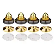 Speaker Spike Golden Copper Stand Feet Cone Base Pads Stick-on Shockproof Mat J