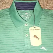 NEW TOMMY BAHAMA, MEN'S MEDIUM, PARADISO COVE HAWAIIAN HOLLYPOLO, MSRP $99.50!