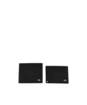 Ferragamo Gancini Plaque Wallet Card Holder Set One size black