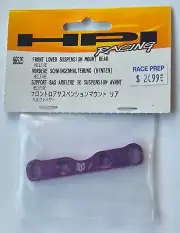 HPI Racing 86525 Front Lower Suspension Mount Rear Aluminum Purple (1) HELLFIRE