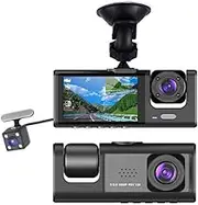 1080P DVR era Fro & Inside & Rear Camera Driving 2 Inch Screen Support Loop One-Key Lock WiFi Version Black WiFi Interconnection