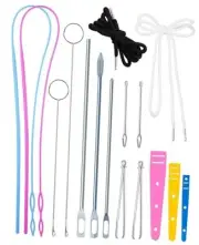 Drawstring Threader Tool Set - Loop Turner Sewing Tool for Easy Hoodie,