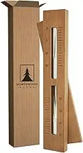 Northwood Sauna - Sauna Sand Timer - Handmade from Canadian Red Cedar Wood - Wall Mounted Rotating 15 Minutes Hourglass Timer with White Sand