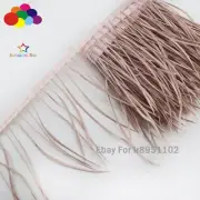 1/5/10 meter Top Quality 15-20 cm Pale Pink Stripped Goose Boits Feathers Trims
