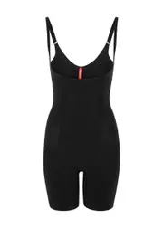 Spanx OnCore Open-bust Mid-thigh Bodysuit - Black - M M