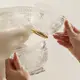 北歐復古浮雕玻璃杯太陽花水杯家用 ins風高顏值牛奶早餐燕麥杯子