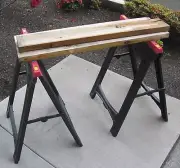 Saw Horse Set Woodworking Building Remodeling DIY Carpentry Garage Shop 2-Piece