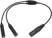 Aviation Headset Adapter, Professional GA Dual Plug to for Airbus 5 Pin XLR Headphone Adapter for Most of Aviation Headsets, Aviation Headset Connector