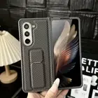 Shockproof Case For Samsung Galaxy Z Fold6 Fold5 4 3 Carbon Fibre Stand Cover