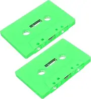 Generic 2pcs Retro Cassette Tape Organizer Storage Box for Blank Recording Tapes Easy for Bookshelves Desks Vintage Home Decor