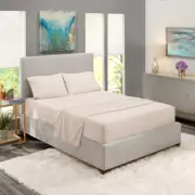 2000TC 100% Cotton Flat Fitted Sheet Set Pillowcases Single Double Queen King OZ