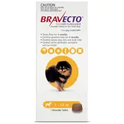 BRAVECTO Flea & Tick Chew Treatment 2-4.5kg for Dogs - 2pk