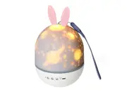 031 Cute Rabbit Starry Sky Projection Light Bluetooth Music Night Light