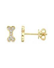 Sabrina Designs 14K 0.14 ct. tw. Diamond Dog Bone Studs