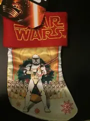 STAR WARS HOLIDAY STOCKING Storm Trooper Dark Side NEW Christmas 7 In