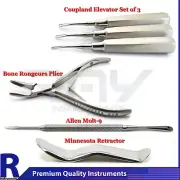 Basic Tooth Extraction Kit Coupland Dental Extracting Elevators Rongeur Plier CE