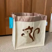 Forwalls Squirrel Canvas Kids Toy Storage Cube for Child's Bedroom Playroom NEW