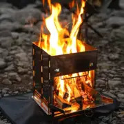Portable Camping Stove & Grill Combo - Foldable, Twig-Burning, Wood Fire Pit ...