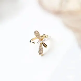 【ZANZAN 冉冉】珍珠水鑽蜻蜓戒指