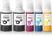 OFFICENTER T522 522 Ink Refill Bottles for Ecotank ET-2760 ET-4760 ET-2750 ET-2720 ET-3760 ET-2850 ET-15000 ET-2800 ET-4700 ST-4000 ST-2000 ET-3710 ET4810 ET-3850 ET-3750 ET-2803 Printer (2BK C M Y)
