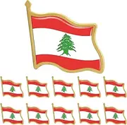 [YYDSPin] 12/50/100Pack Lebanon Flag Pins Bulk- Metal National Lebanese Flag Lapel pin support gifts