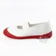 日本月星 MoonStar 白/紅色 帆布膠底 止滑兒童室內鞋 NO.Q5918
