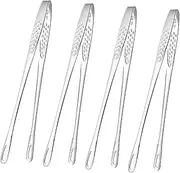 Grill BBQ Tongs 4pcs Set Stainless Steel Easy to Use for Serving Cooking