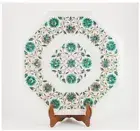 15" white Marble corner / side end handmade Work pietra dura Table Top