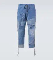 [Greg Lauren] Greg Lauren Patchwork straight jeans UK 30 blue
