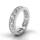 3.5ctw Princess Diamond Channel Set Eternity Band in Platinum (G-H/VS2-SI1)