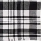 Black and White Plaid 13" x 36" Woven Farmhouse Country Table Runner