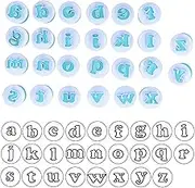 26 PCS Alphabet Letters Cake Molds Cookie Cutter, Capital Fondant Letter Cutters, Fondant Cake Biscuit Mold, Cookie Stamp Impress, Embosser Cutter (Letter-26pcs)