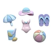 At The Beach Embellishment Set - Beachball Lemonade Craft Scrap Sew Miniature