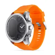 T3 Dual Time Zone Heart Rate Multi-language Reject Button Analog Charging Dock Smart Watch ORANGE COLOR
