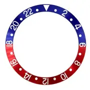 Bezel Insert For Rolex GMT GMTII 16700, 16713, 16718, 16760 Pepsi Blue and Red