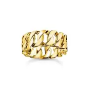 Genuine THOMAS SABO Wide gold-plated chain link ring