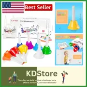 Color-Coded 8 Note Handbells Set with Songbook – Fun & Educational for Kids
