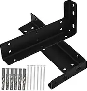 iplusmile 2pcs Wall Mounted Floating Shelf Brackets Heavy Duty Invisible Support for Cabinets Bathrooms and Tv Stands Easy Installation Space Saving Design