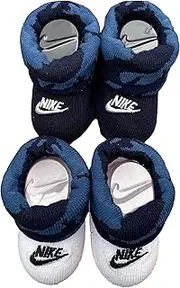 [Nike] Infant Baby Futura Booties 2 Pack (0-6 Months, White(NN0434-695)/O)