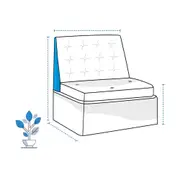 Modular Club Tuxedo Chair Custom Covers