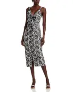 Toccin Gia Tie Front Midi Dress
