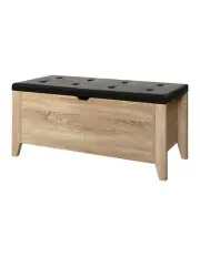 [Artiss] Leather Storage Blanket Box Ottoman in Oak