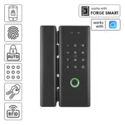 Smart Fingerprint Lock Glass Door Friction Fit Keyless Security Swing Sliding