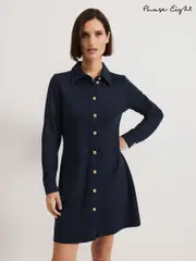 Phase Eight Blue Mini Mavery Button Through Dress (AY5798) | $228