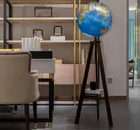 在飛比找Yahoo!奇摩拍賣優惠-現貨 地球儀美式地球儀 大號 家居擺設辦公室書房LED發光客